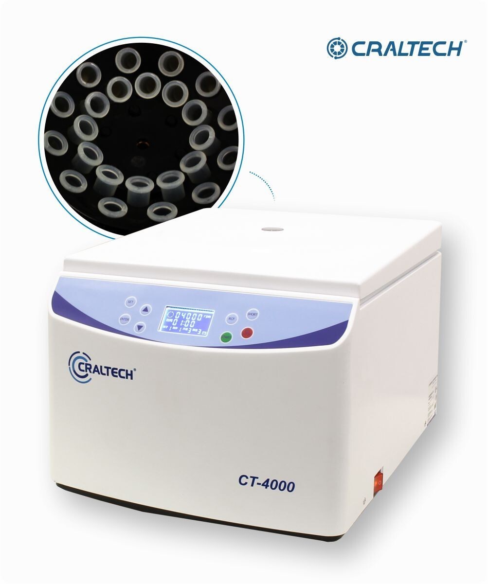 Centrífuga de bancada para 24 tubos de 10 a 15mL Bivolt